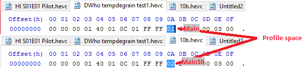 hvcC - profile